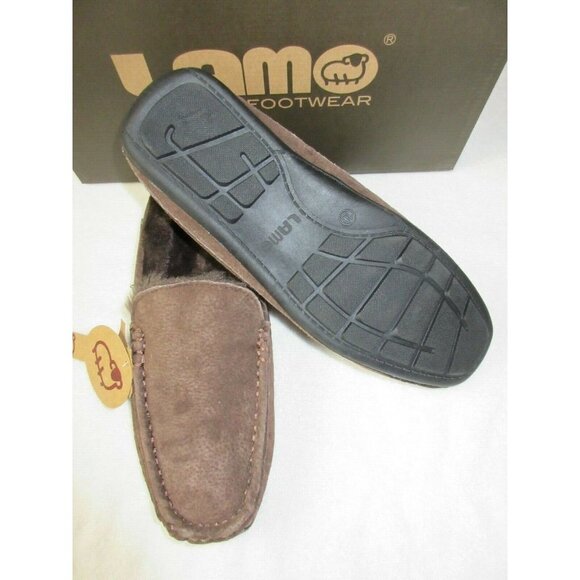 Lamo Mens Suede Boston Slip on Loafer Driving Moc Chocolate Brown NEW CM1244 - Picture 4 of 5